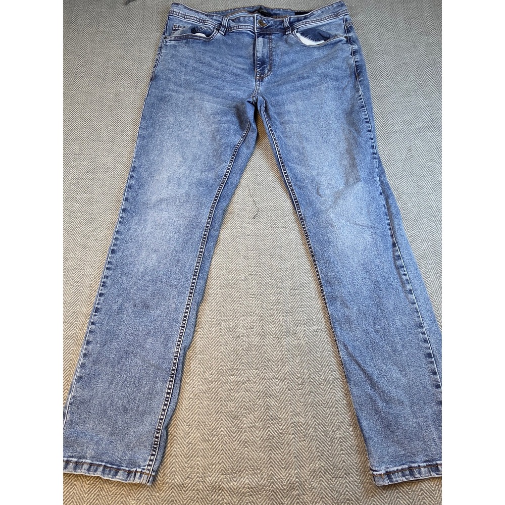 The Perfect Jean NYC Slim Thick Mens 36x32 Medium Wash Blue Stretch Denim Jeans